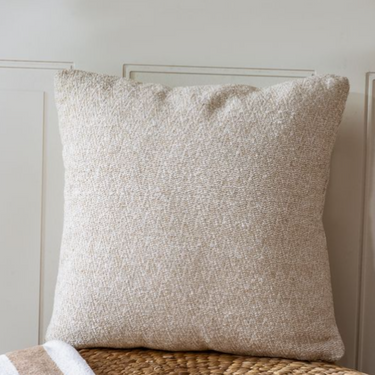 20" x 20" Beige Chevron Stitch Pillow