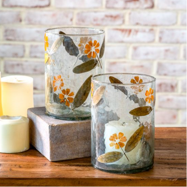 Dried Yellow Leaf Glasses