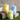 5" 3 Assorted Pastel Pillar Candles