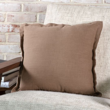 18" Coffee Linen Pillow
