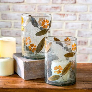 Dried Yellow Leaf Glasses (Set of 2)