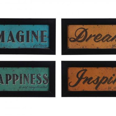 Dream, Happiness, Inspire, Imagine - Set Of 4