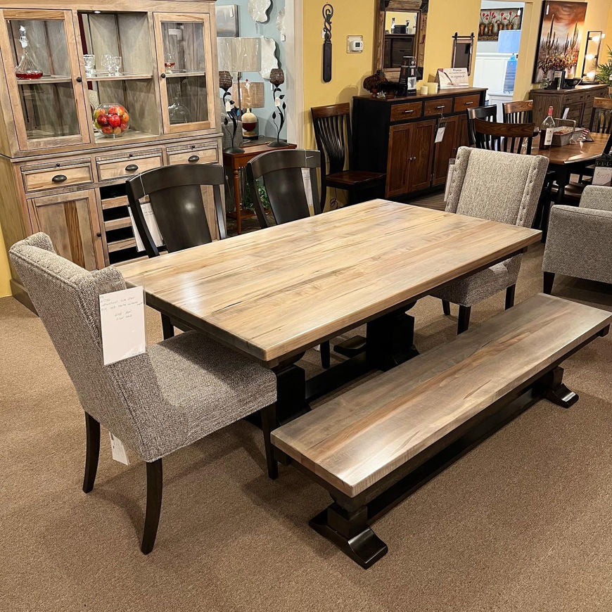 2 Rectangles Table Rectangular Two-Tone Plank Table – Moore's Furniture