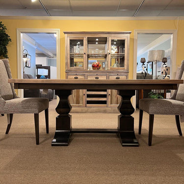 Rectangular Two-Tone Plank Table