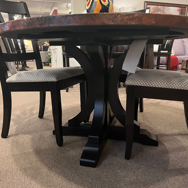 Hammered Copper Top 48" Round Table