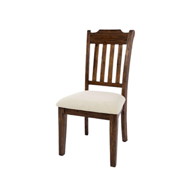Bakersfield Slatback Chair In Medium Brown Finish