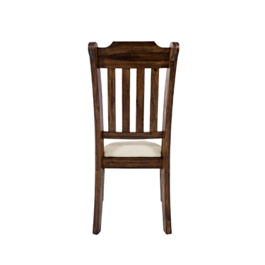 Bakersfield Slatback Chair In Medium Brown Finish