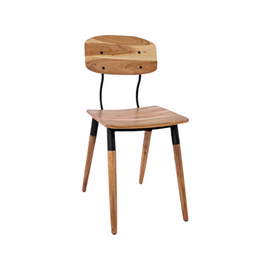 Natures Edge Wood Back Dining Chair In Natural Finish