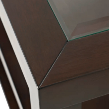Urban Icon End Table In Merlot Finish