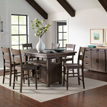 Madison County High/Low Dining Table with 1-12" Leaf
