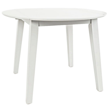 Simplicity Paperwhite Round Drop Leaf Table