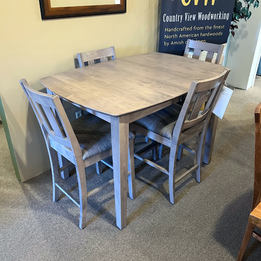 Counter Height Leg Table & 4 Stools