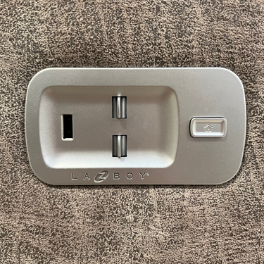 Trouper Power Reclining Sofa W/Headrest In Sable