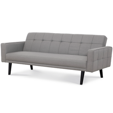 Sawyer Futon With Arms In Light Gray