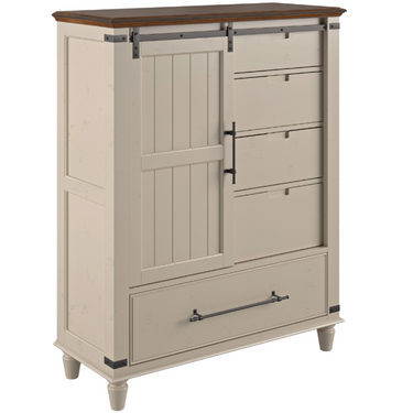Farmhouse Chic Sliding Door Chest