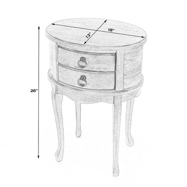 Plantation Cherry Oval Side Table