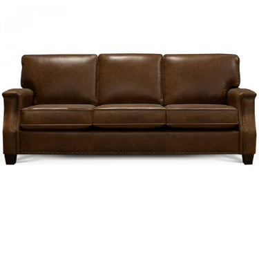 Salem Leather Sofa With Nailhead