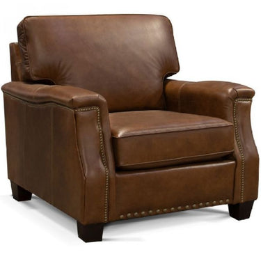 Salem Leather Chair With Nailhead