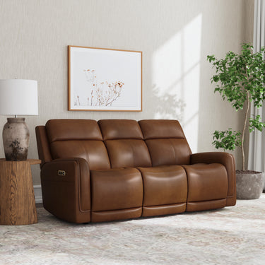 Alister Power Glider Reclining Sofa With Adjustable Headrest And Lumbar in Sedona