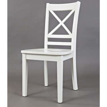 Paperwhite "X" Back Side Chair