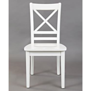 Paperwhite "X" Back Side Chair