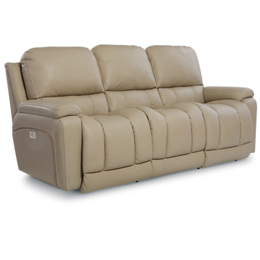Greyson Power Reclining Leather Sofa w/Headrest