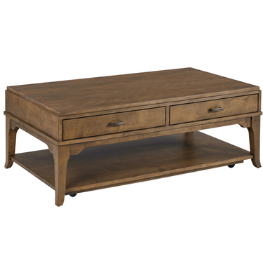 Nicolette Rectangular Drawer Coffee Table (w/Casters)