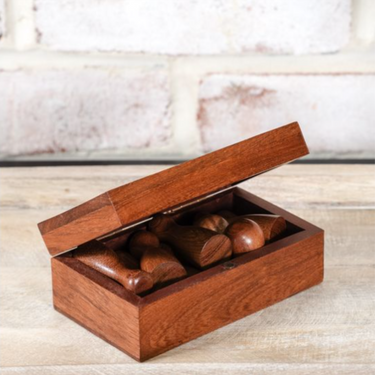 5" Acacia Wood Bowling Game