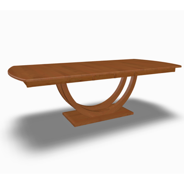42" X 72" Arc Pedestal Table w/2-12" Leaves
