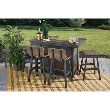 30" Outdoor Saddle Seat Barstool with Back