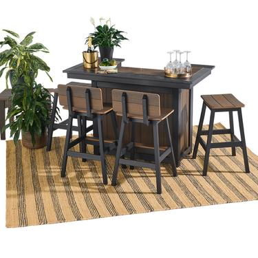 30" Outdoor Saddle Seat Barstool with Back