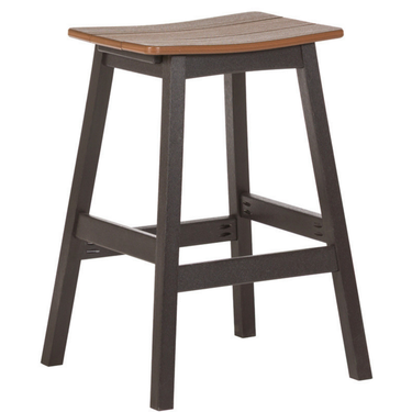 30" Outdoor Saddle Seat Barstool