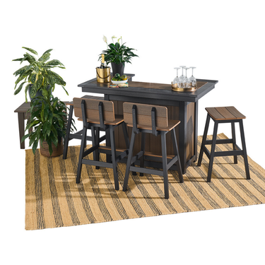 30" Outdoor Saddle Seat Barstool