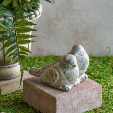 4.25"L Gray Friendship Birds