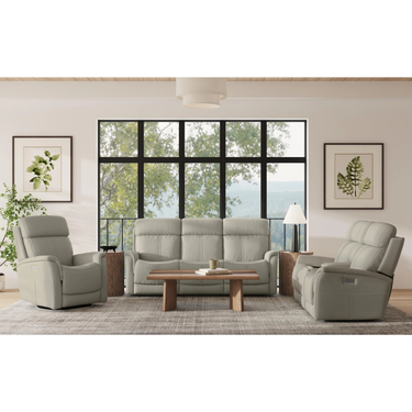 View Power Reclining Loveseat with with Console, Power Headrest & Lumbar