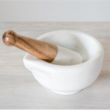 White Marble Mortar & Pestle