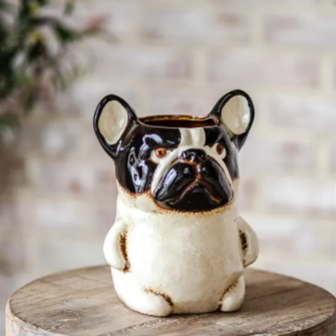 8" Ceramic Frenchie Planter