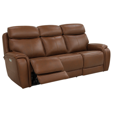 Walker Power Reclining Sofa with Console, Power Headrest & Lumbar