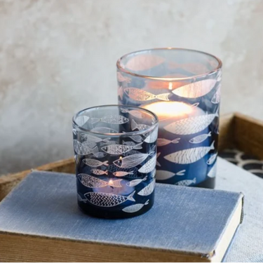 Blue Fish Candle Holders (Set of 2)