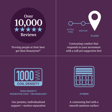 Queen Beautyrest World Class Hybrid Level 3 Plush