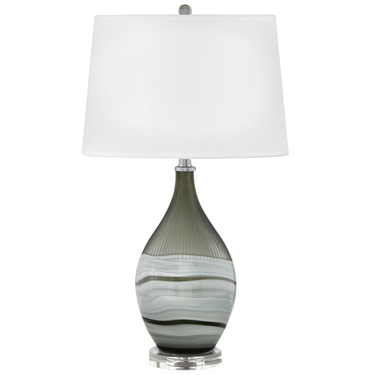 Grey & White Swirl Table Lamp