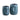 FACETIME VASES-BLUE (SET OF 2)