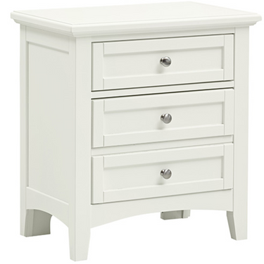 2-Drawer Nightstand in White Finish