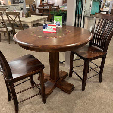 Olympus 42" X 42" Round Counter Height Table with Hannah 2 Stools