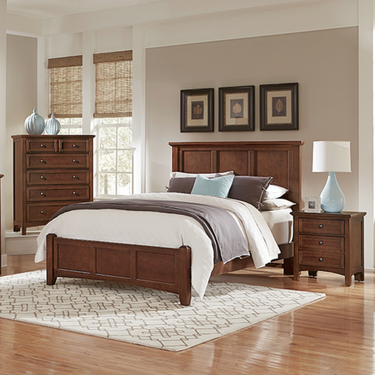 Full Size Mansion Bed In Cherry Finish
