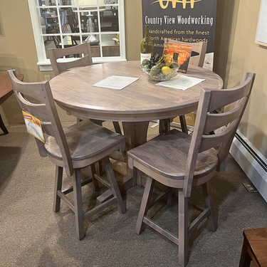 48" Counter Height Table with 4 Swivel Stools