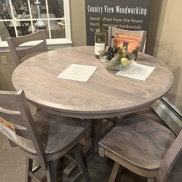 48" Counter Height Table with 4 Swivel Stools