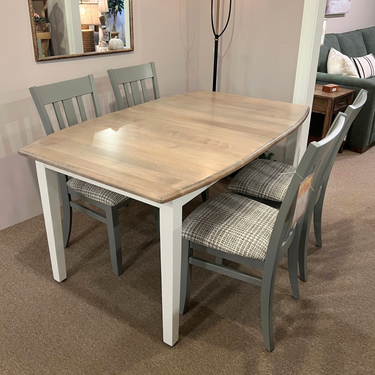 38" x 60" Shaker Solid Top Table with 6 Cleveland Side Chairs