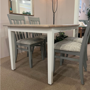 38" x 60" Shaker Solid Top Table with 6 Cleveland Side Chairs