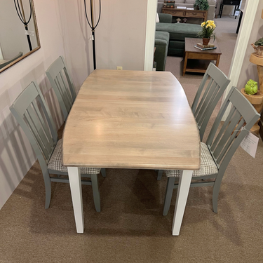 38" x 60" Shaker Solid Top Table with 6 Cleveland Side Chairs